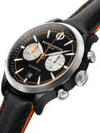 Baume & Mercier Capeland Automatic Chronograph Steel Leather Mens Watch M0A10451
