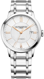 Baume & Mercier Classima Automatic Stainless Steel Silver-Tone Dial Date Mens Watch MOA10374