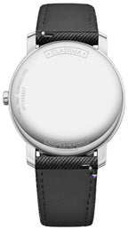 Baume & Mercier Classima Stainless Steel Violet Dial Gray Fabric Interchangeable Black Leather Strap Quartz Mens Watch M0A10706