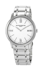 Baume & Mercier Classima Stainless Steel White Dial Date Quartz Mens Watch M0A10526
