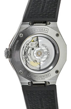 Baume & Mercier Riviera Automatic Stainless Steel & Titanium Gray Dial Gray Rubber Strap Date Mens Watch M0A10660