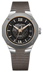 Baume & Mercier Riviera Automatic Stainless Steel & Titanium Gray Dial Gray Rubber Strap Date Unisex Watch M0A10720