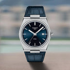 Tissot PRX Blue Dial Blue Leather Strap Watch for Men - T137.410.16.041.00
