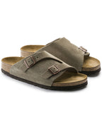 Zurich Taupe Suede Leather Sandals
