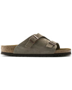 Zurich Taupe Suede Leather Sandals