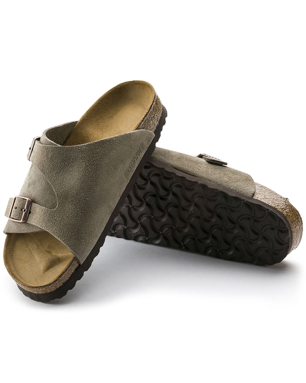 Zurich Taupe Suede Leather Sandals