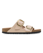 Arizona Big Buckle High Shine New Beige Leather Sandals