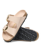 Arizona Big Buckle High Shine New Beige Leather Sandals