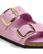 Arizona Big Buckle High Shine Fondant Pink Leather Sandals