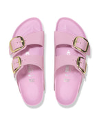 Arizona Big Buckle High Shine Fondant Pink Leather Sandals