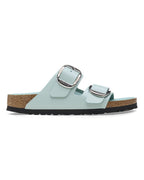 Arizona Big Buckle High Shine Surf Green Leather Sandals