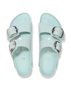 Arizona Big Buckle High Shine Surf Green Leather Sandals