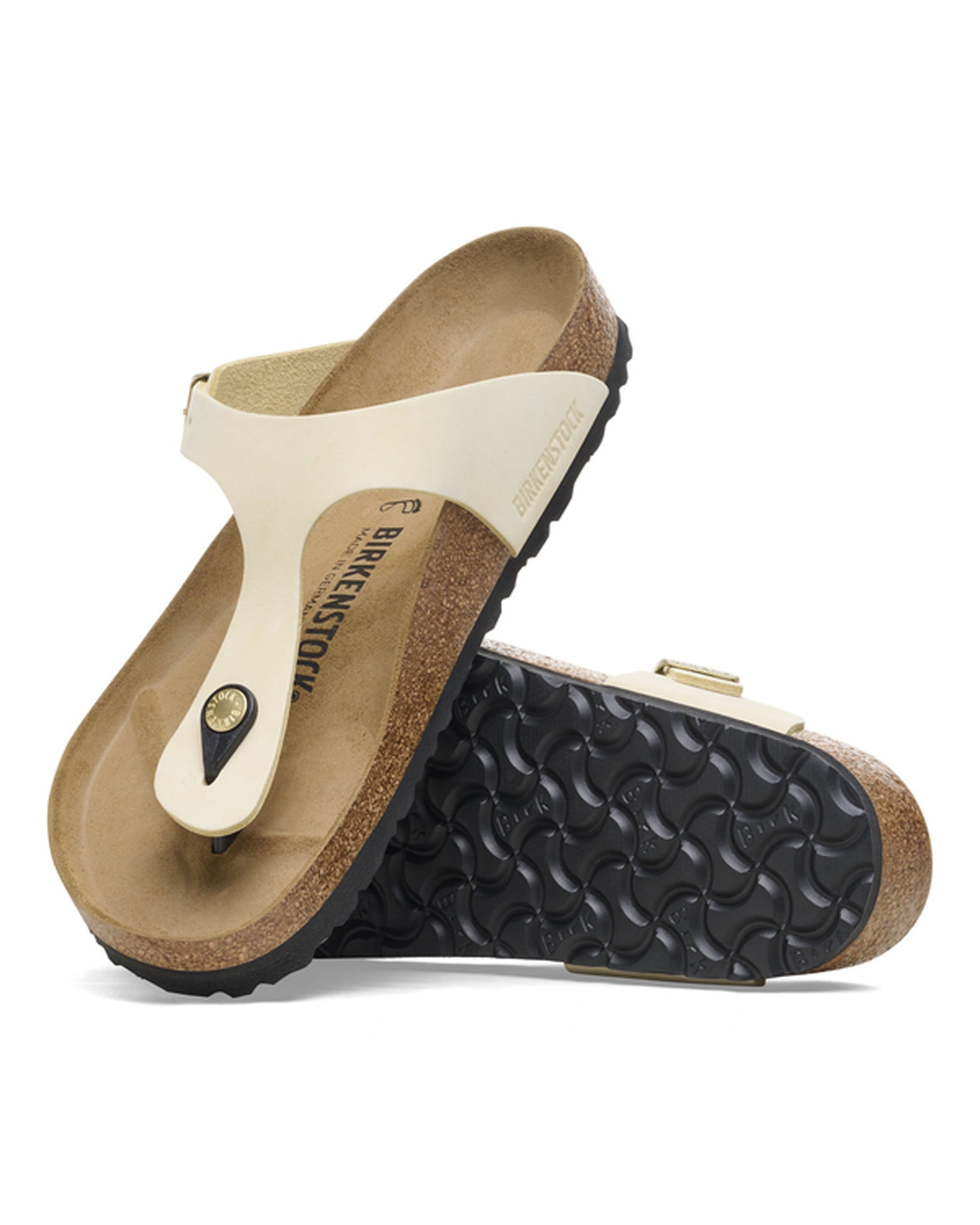 Gizeh Ecru Nubuck Leather Sandals