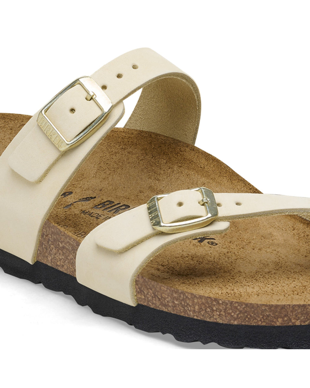 Mayari Ecru Nubuck Leather Sandals