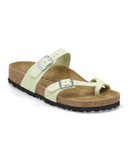 Mayari Faded Lime Nubuck Leather Sandals