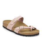 Mayari Soft Pink Nubuck Leather Sandals
