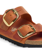 Arizona Big Buckle Burnt Orange Oiled Leather Sandals