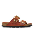 Arizona Big Buckle Burnt Orange Oiled Leather Sandals