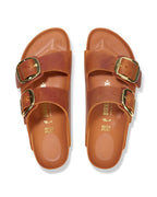 Arizona Big Buckle Burnt Orange Oiled Leather Sandals