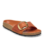 Madrid Big Buckle Burnt Orange Oiled Leather Sandals