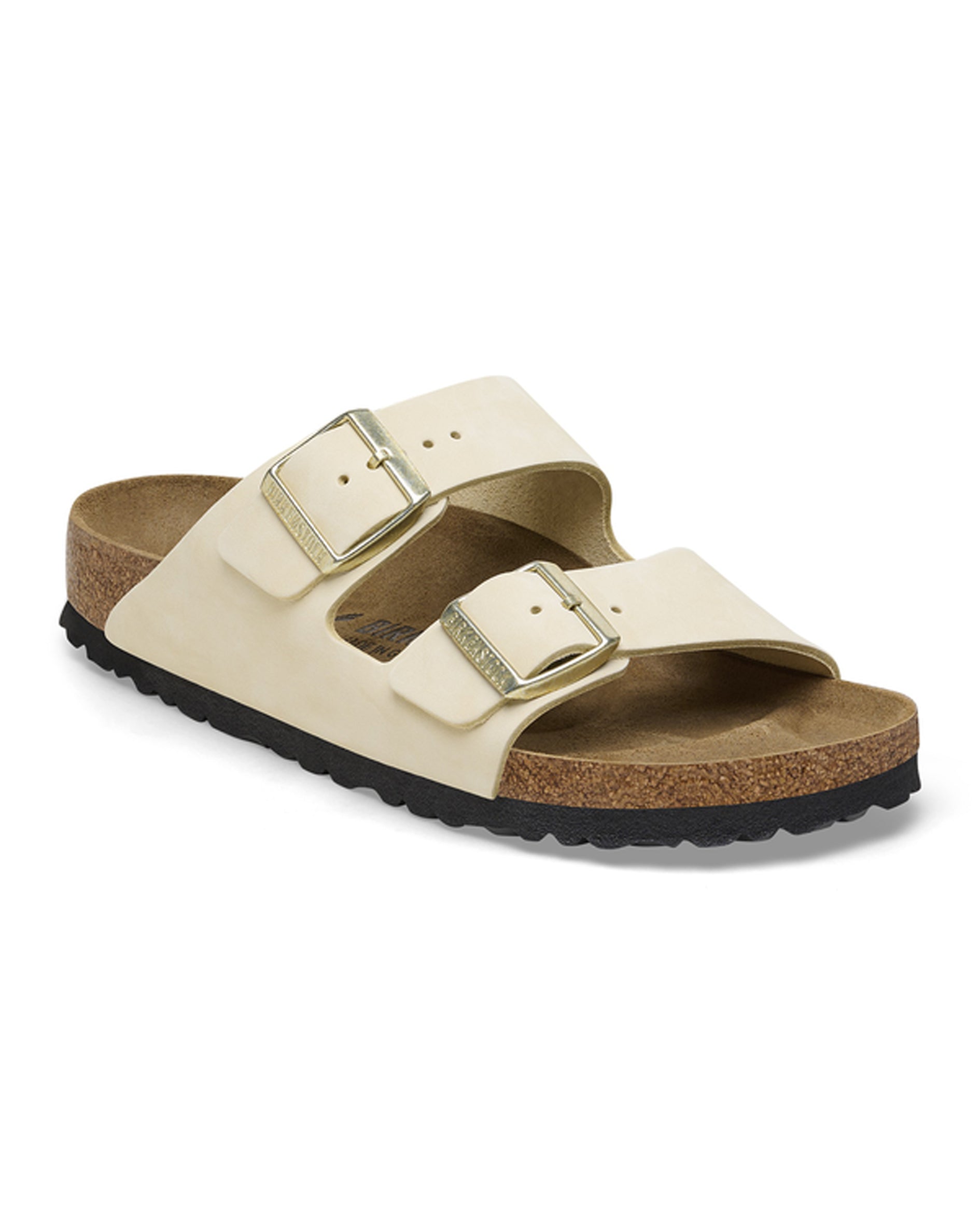 Arizona Ecru Nubuck Leather Sandals