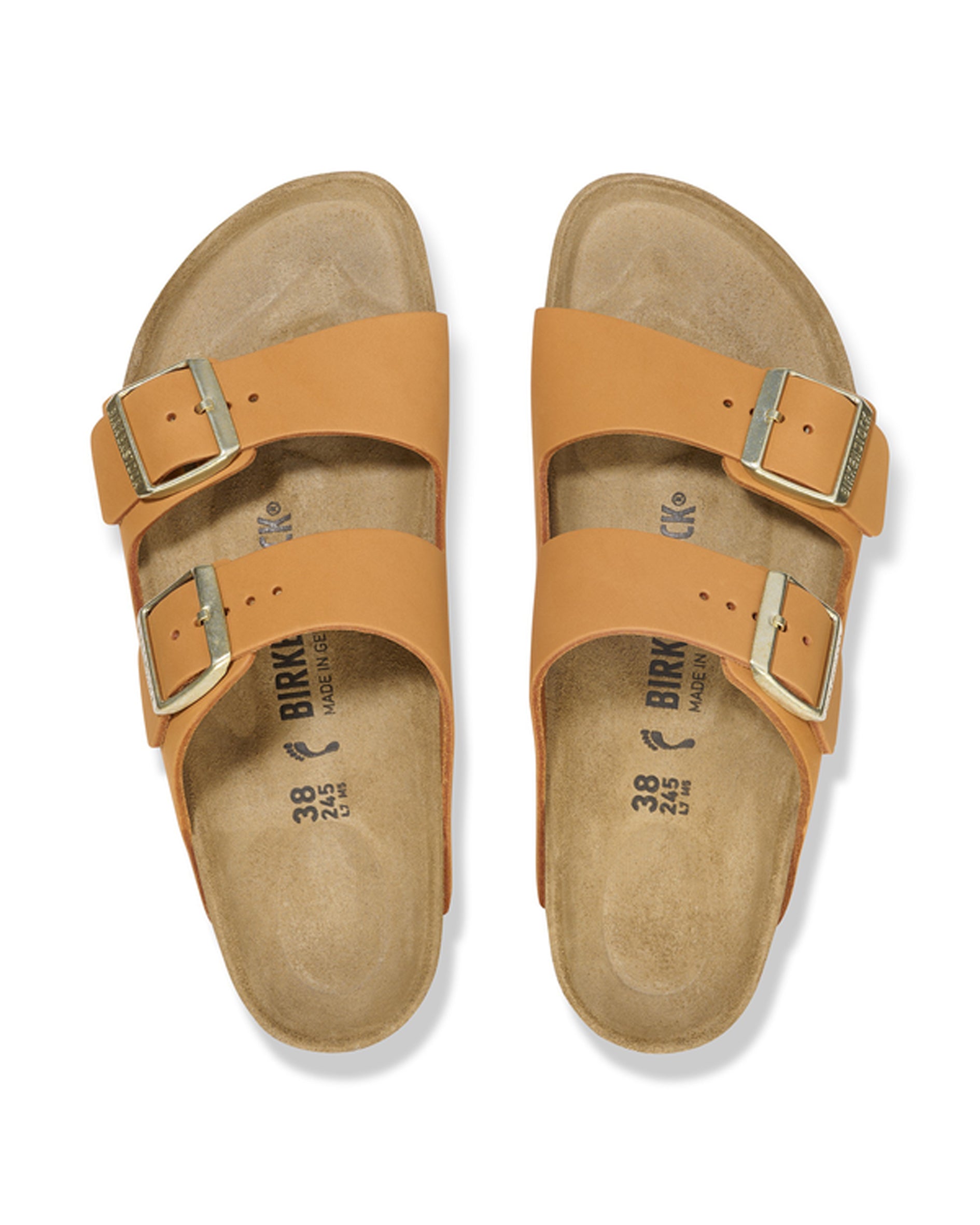 Arizona Burnt Orange Nubuck Leather Sandals