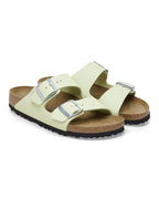Arizona Faded Lime Nubuck Leather Sandals