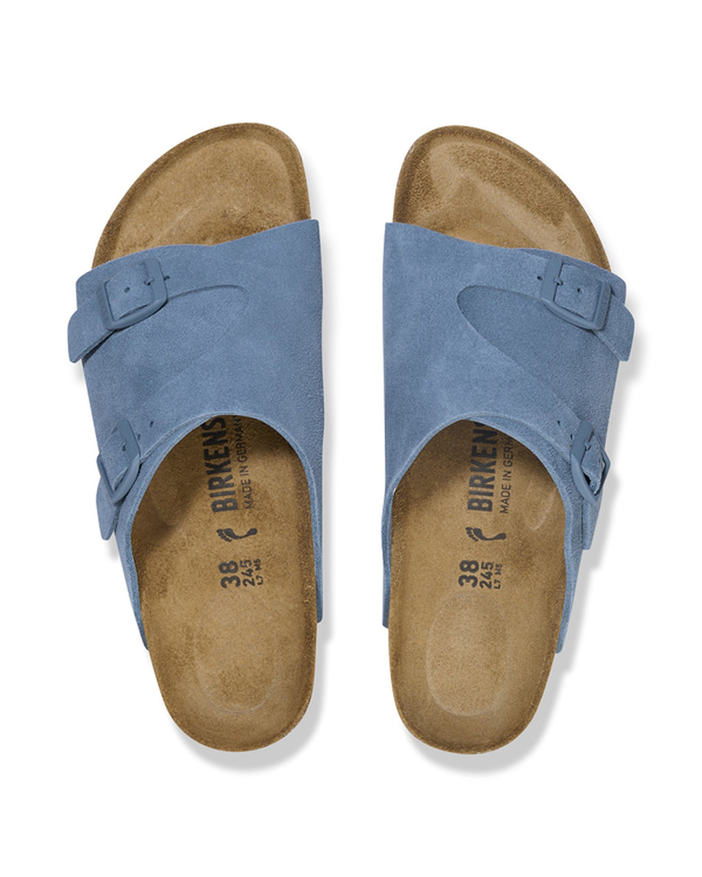 Zurich Elemental Blue Suede Leather Sandals