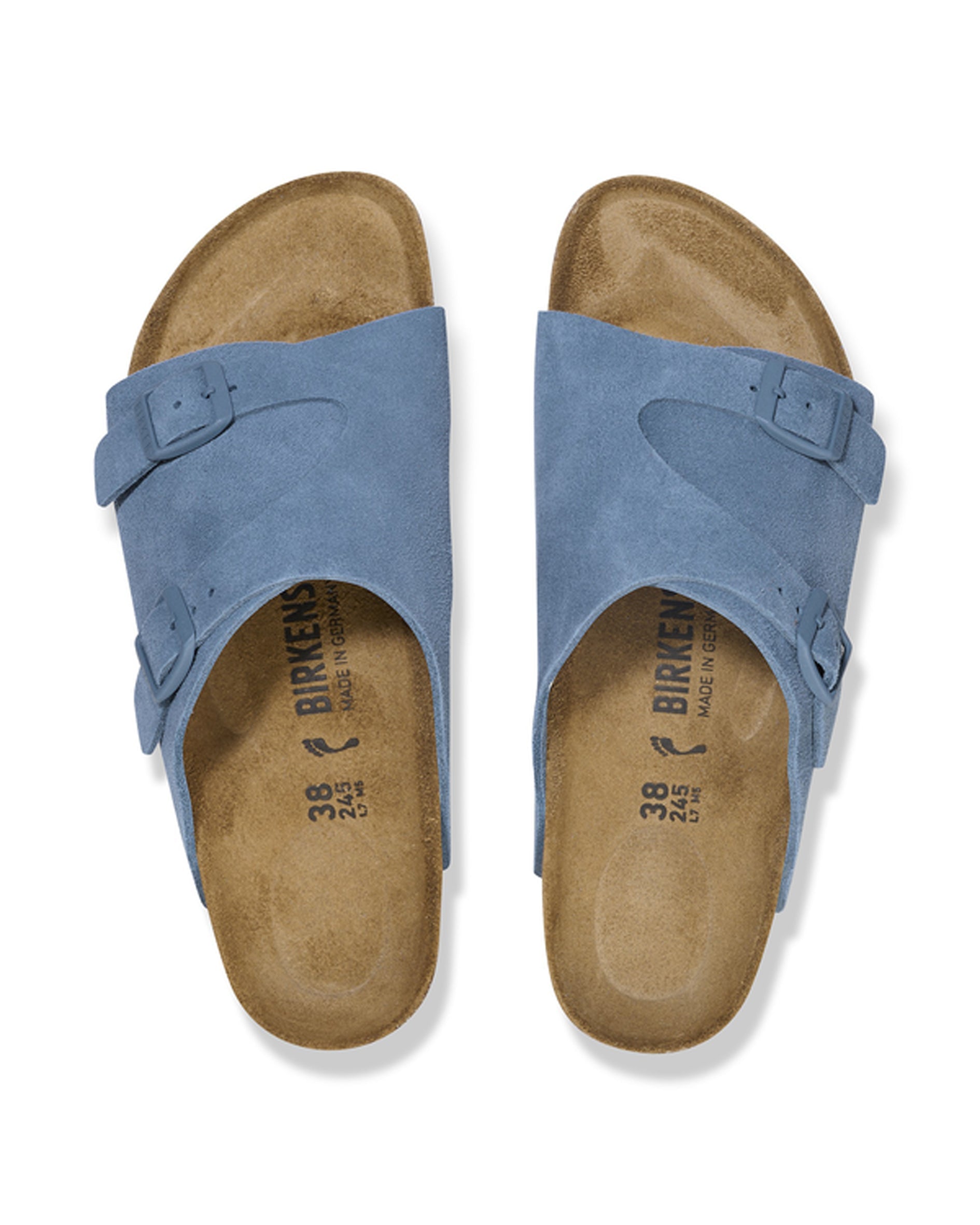 Zurich Elemental Blue Suede Leather Sandals