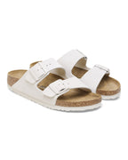 Arizona Antique White Suede Leather Sandals
