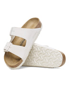 Arizona Antique White Suede Leather Sandals