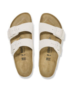 Arizona Antique White Suede Leather Sandals