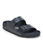 Arizona Exquisite Black Leather Sandals
