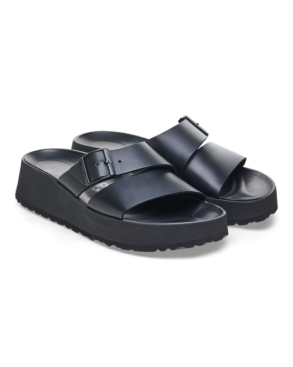 Almina Exquisite Black Leather Sandals