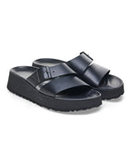 Almina Exquisite Black Leather Sandals