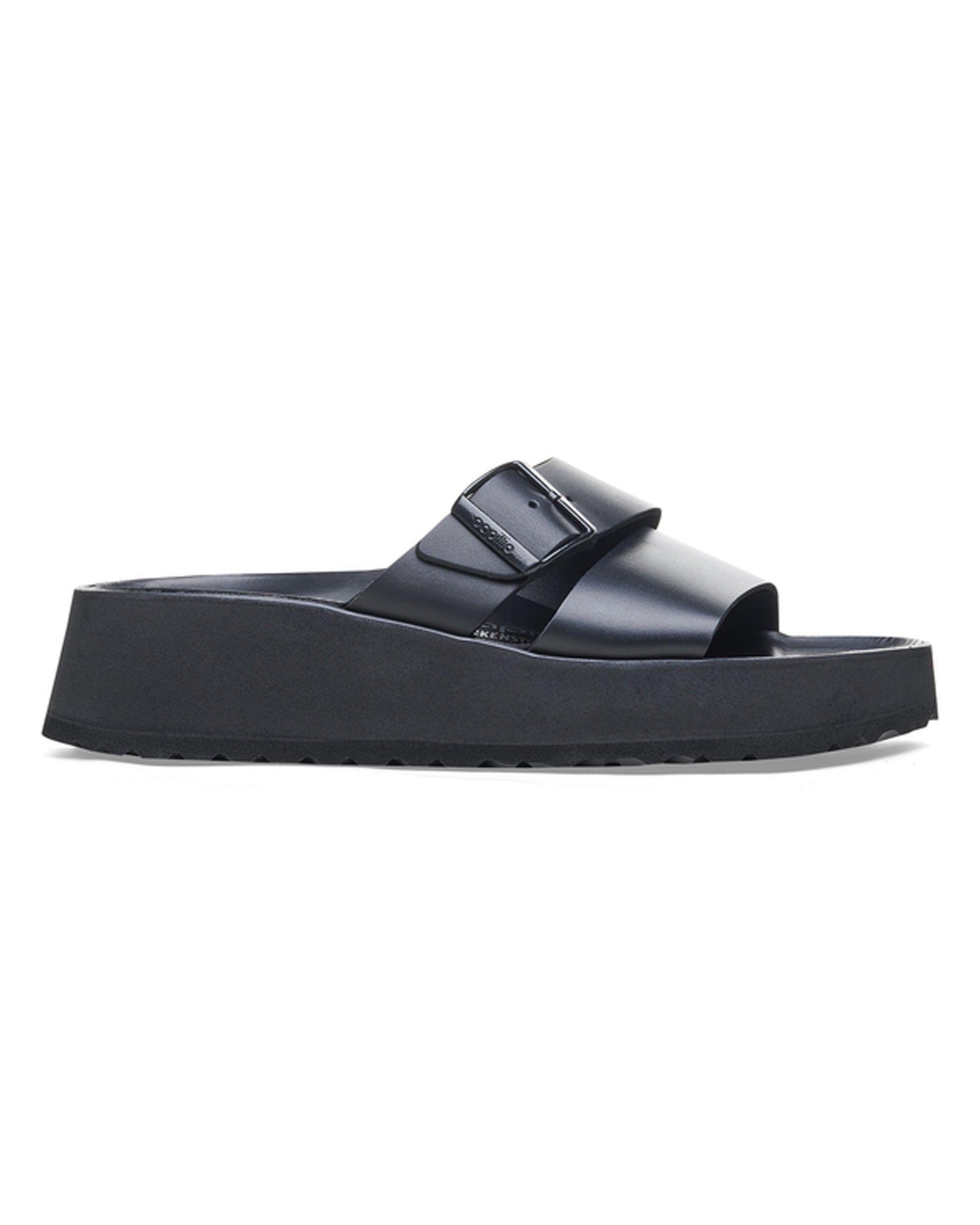 Almina Exquisite Black Leather Sandals