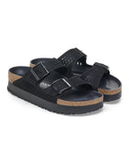 Arizona Platform Flex Mesh Black Textile Sandals
