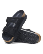Arizona Platform Flex Mesh Black Textile Sandals