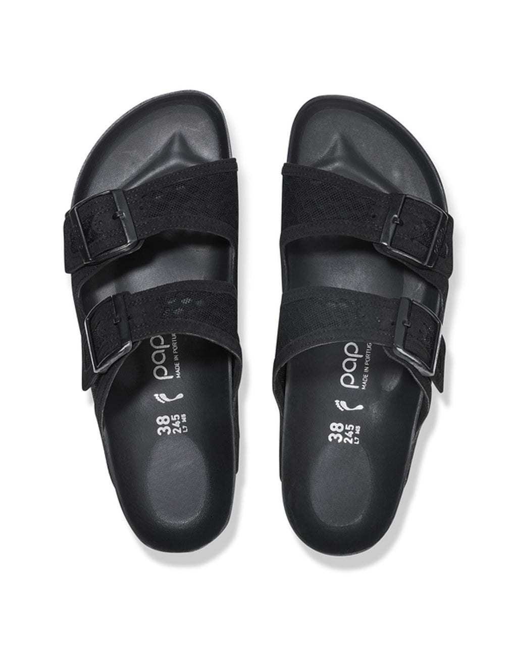 Arizona Platform Flex Mesh Black Textile Sandals