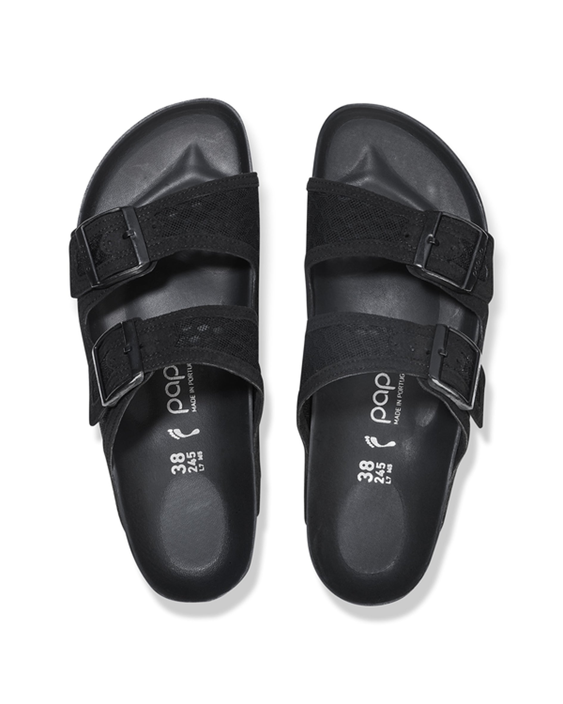 Arizona Platform Flex Mesh Black Textile Sandals