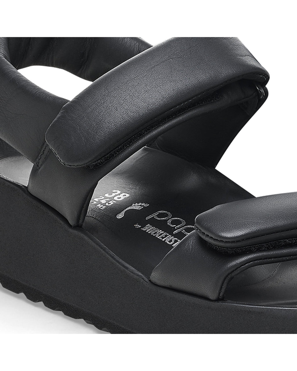 Theda Exquisite Black Leather Sandals