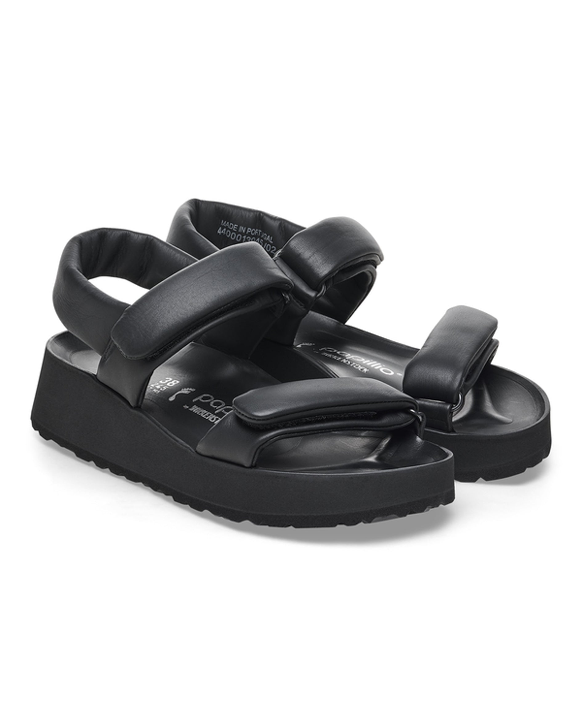 Theda Exquisite Black Leather Sandals