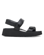 Theda Exquisite Black Leather Sandals