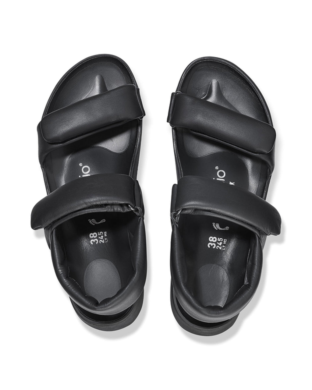 Theda Exquisite Black Leather Sandals