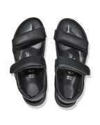 Theda Exquisite Black Leather Sandals
