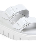 Arizona Chunky Exquisite White Leather Sandals