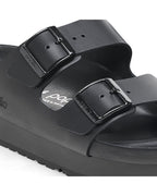 Arizona Platform Flex Exquisite Black Leather Sandals