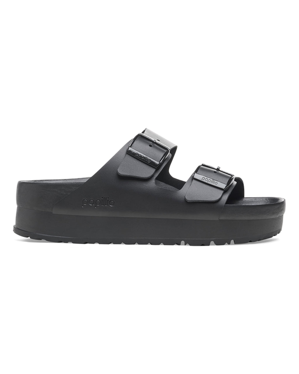 Arizona Platform Flex Exquisite Black Leather Sandals