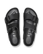 Arizona Platform Flex Exquisite Black Leather Sandals