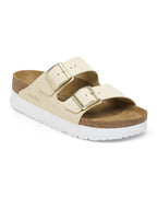 Arizona Platform Flex Ecru Nubuck Leather Sandals